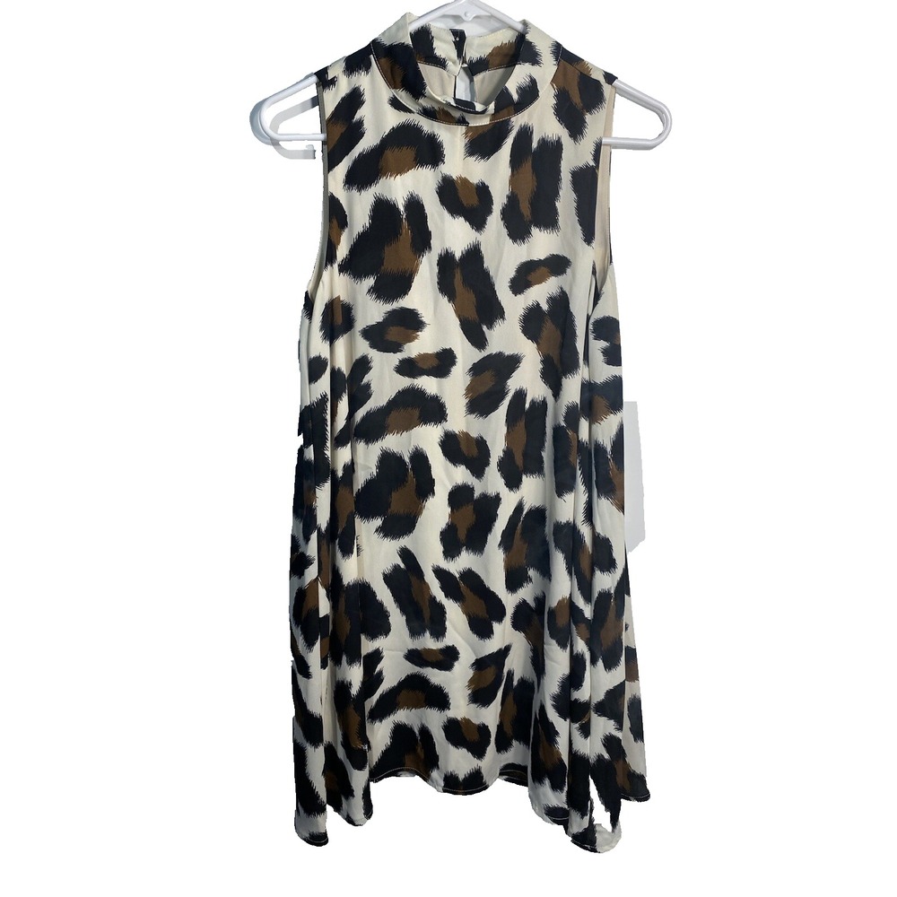 let them eat cake womens dress size‎ small sleeveless tank top animal print